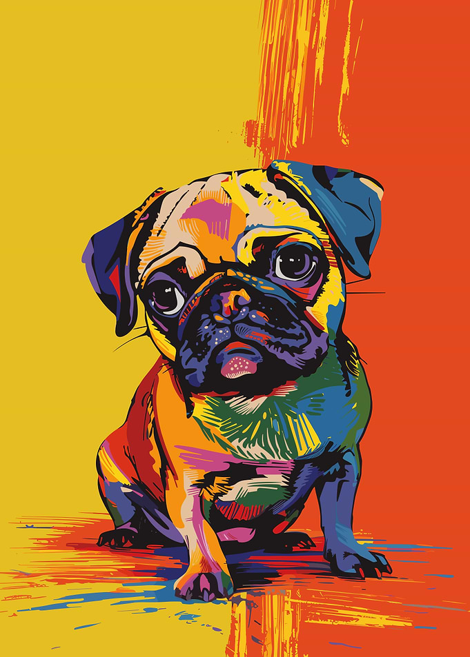 Original Pug Pop Art Print