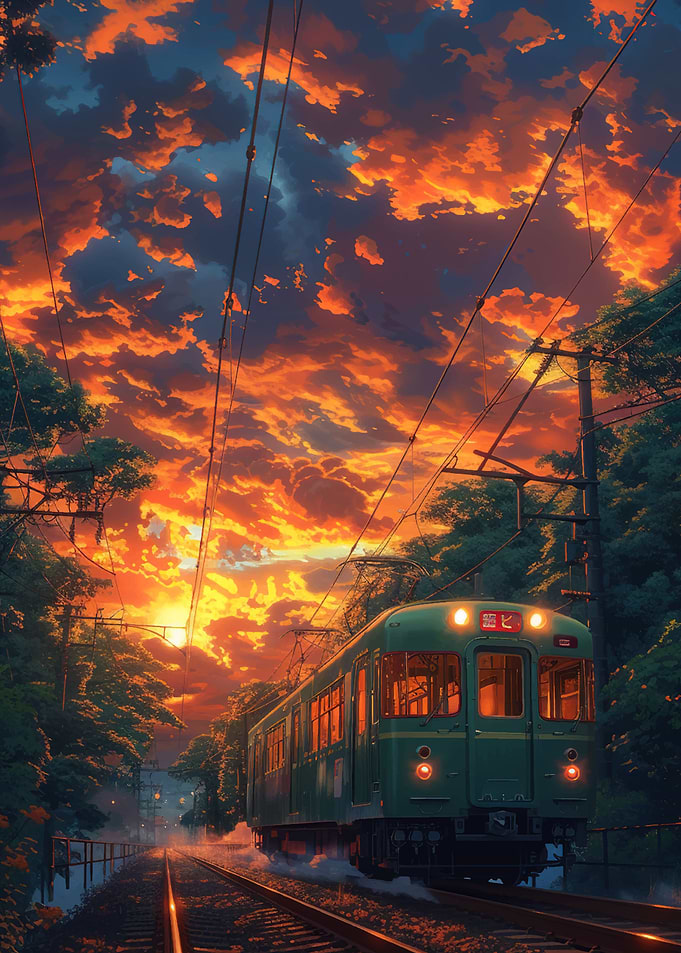 Retro Locomotive Train