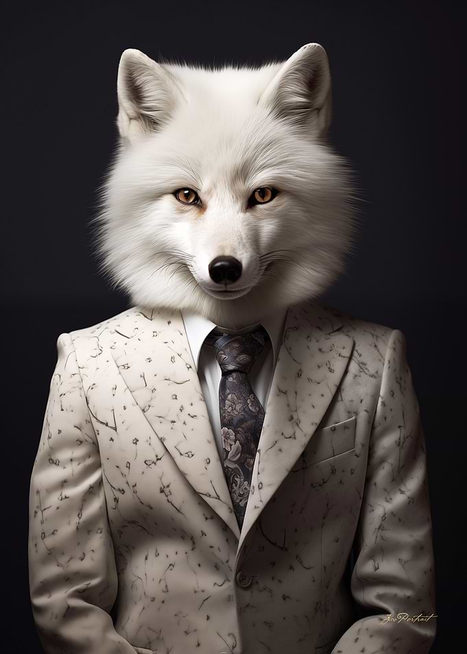 White Arctic Polar Fox
