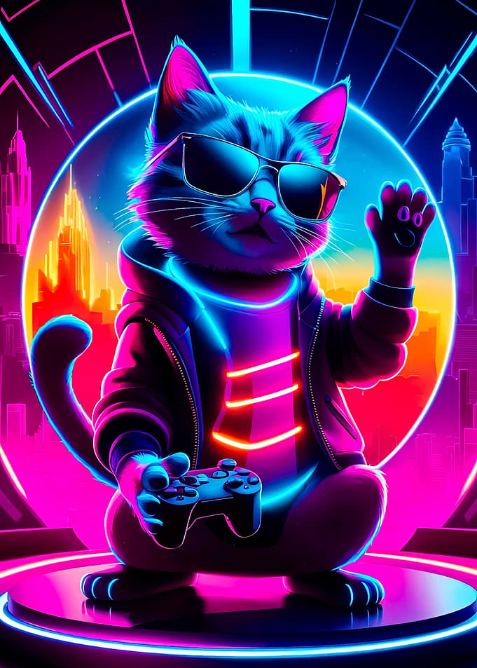Galactic Gamer Cat