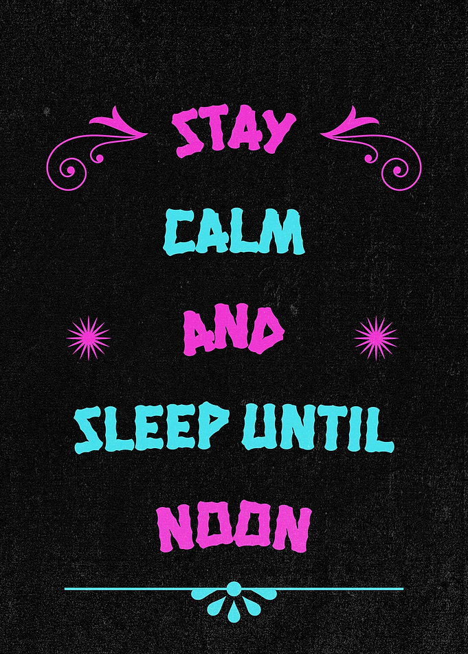 Stay Calm Dark Pink Blue