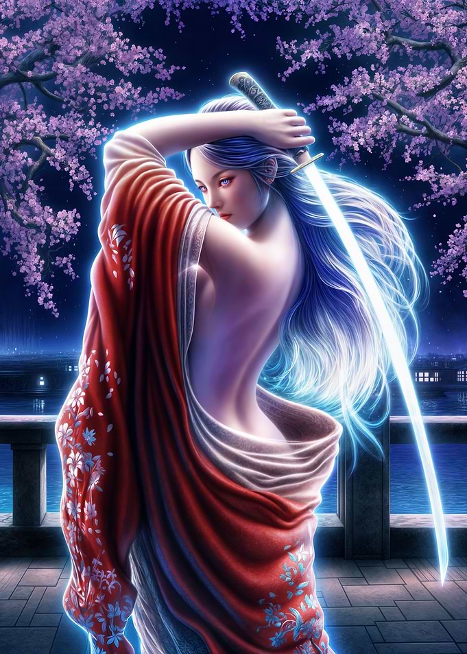 Geisha with Sword