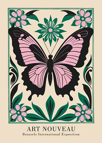 Art Nouveau Butterfly