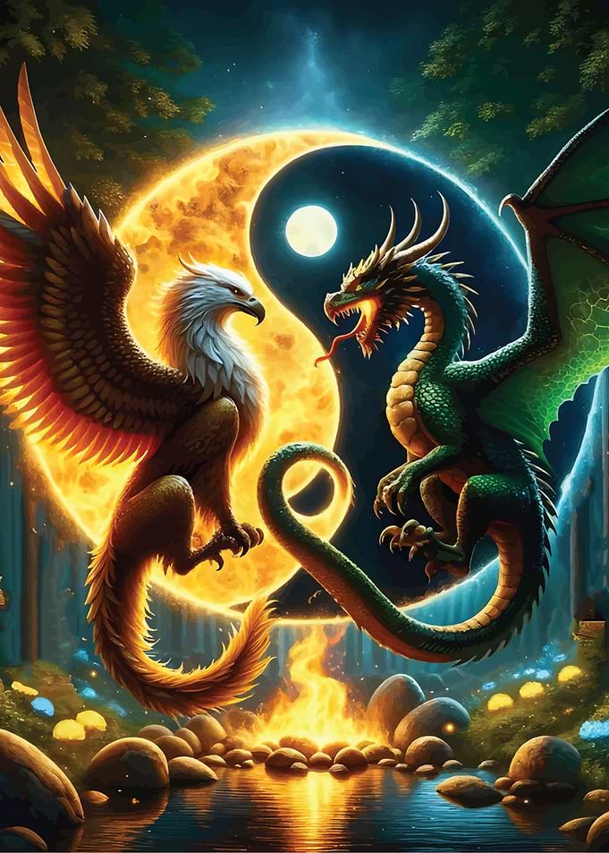 Dragon and Griphon