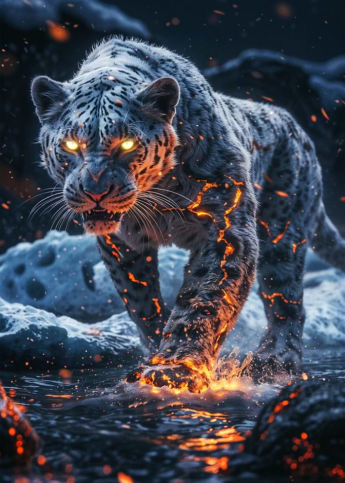 tiger white eye fire