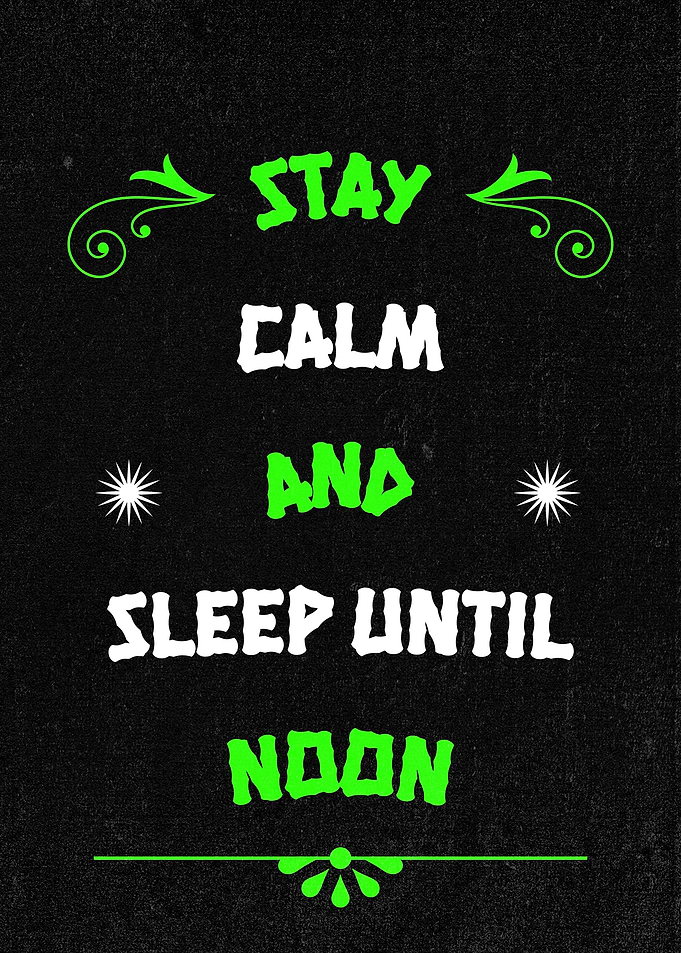 Stay Calm White Lt Green