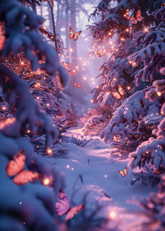 Purple Butterfly Forest