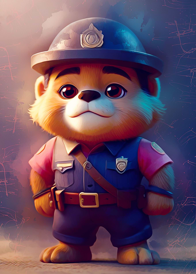 Cute dog police
