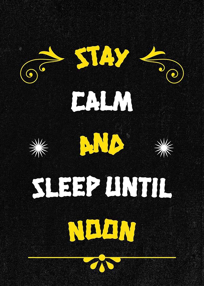 Stay Calm White Yellow