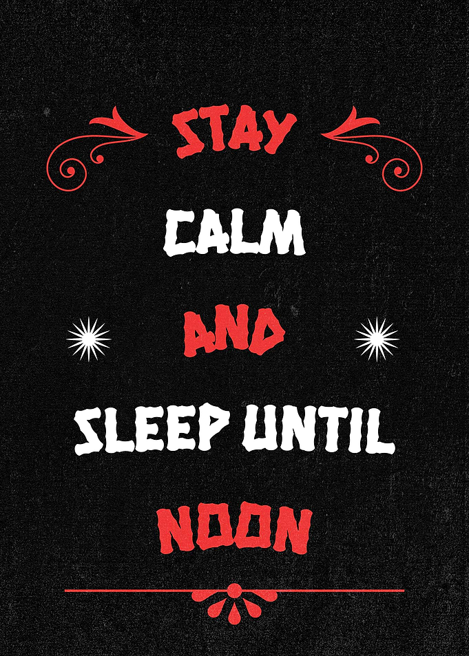 Stay Calm White Red
