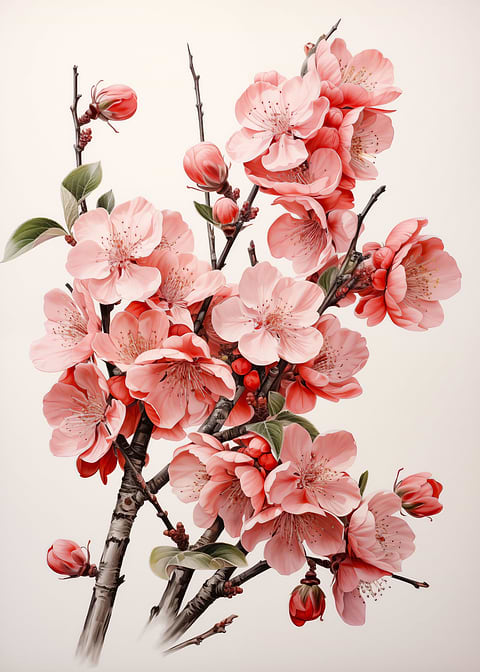 Sakura Cherry Blossom — Japanese art metal poster
