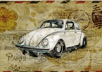 art painting vw kombi