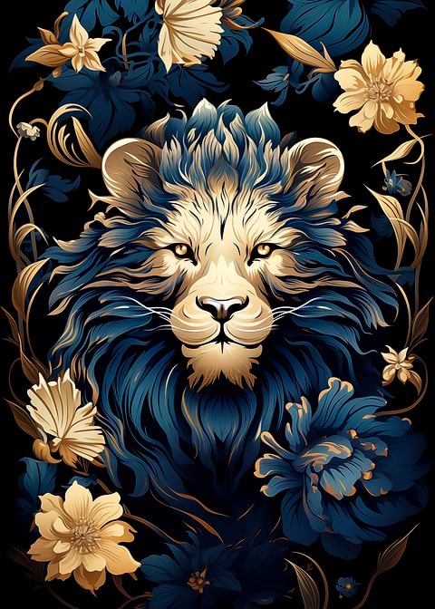 Floral Jungle Display — Japanese art metal poster