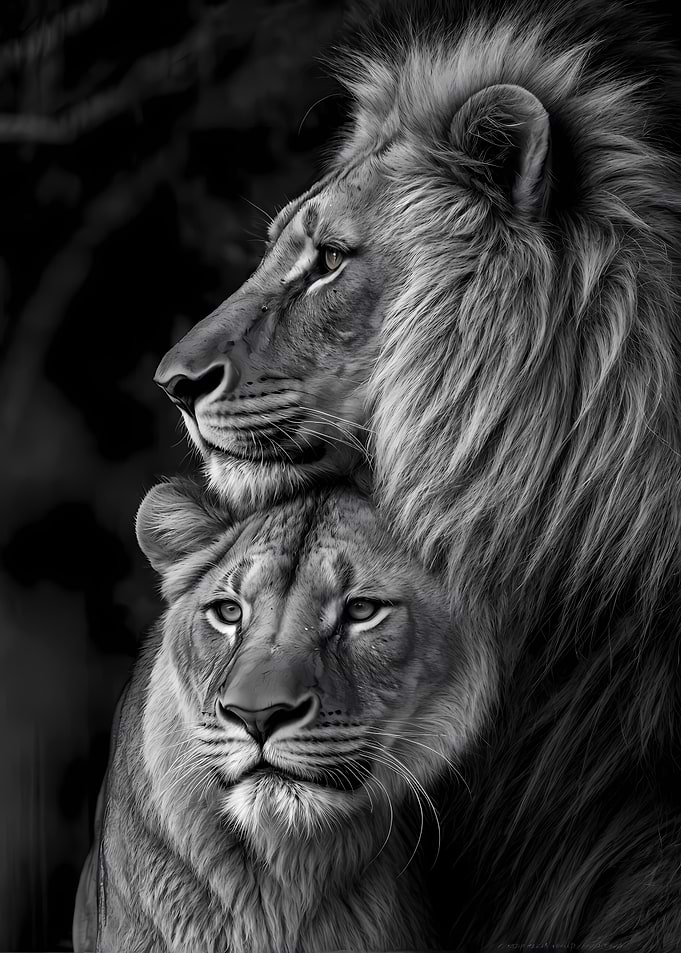 lion and lioness
