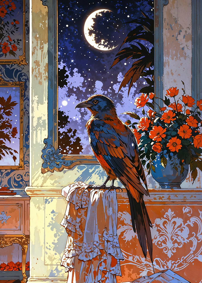 A Crow on Fabric