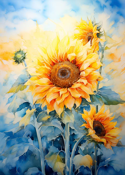 Golden Petal Display — living room metal wall art