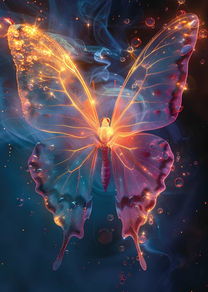 Translucent butterfly