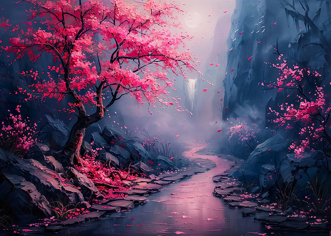 Cherry Blossom River