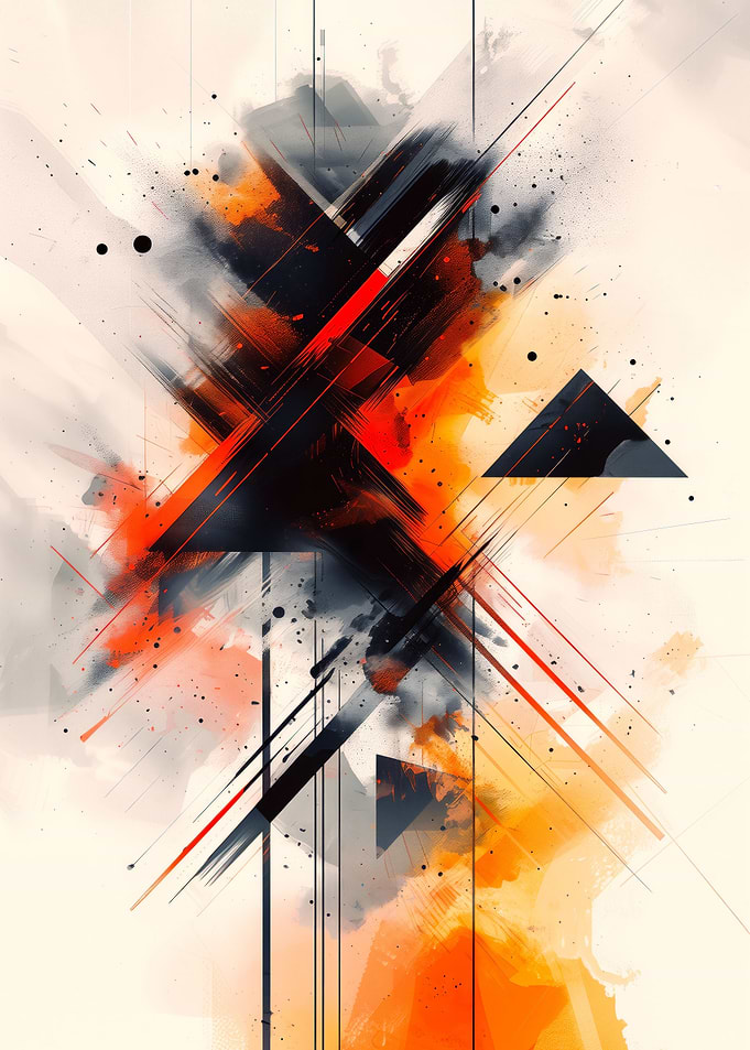 Cross Shapes Abstract Art