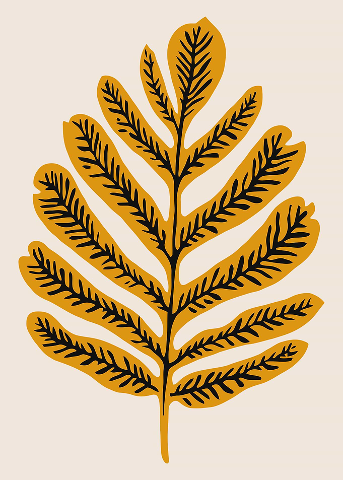 Retro Yellow Leaf