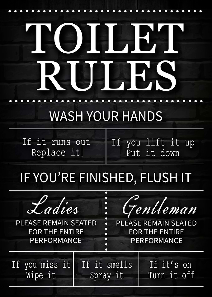 Toilet Rules Funny WC