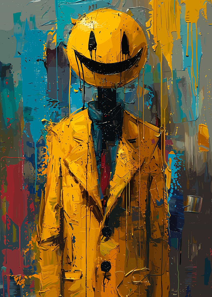 Colorful Crazy Smile Face