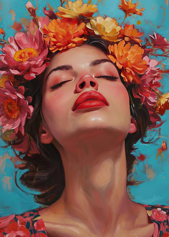 Girl with Floral Crown