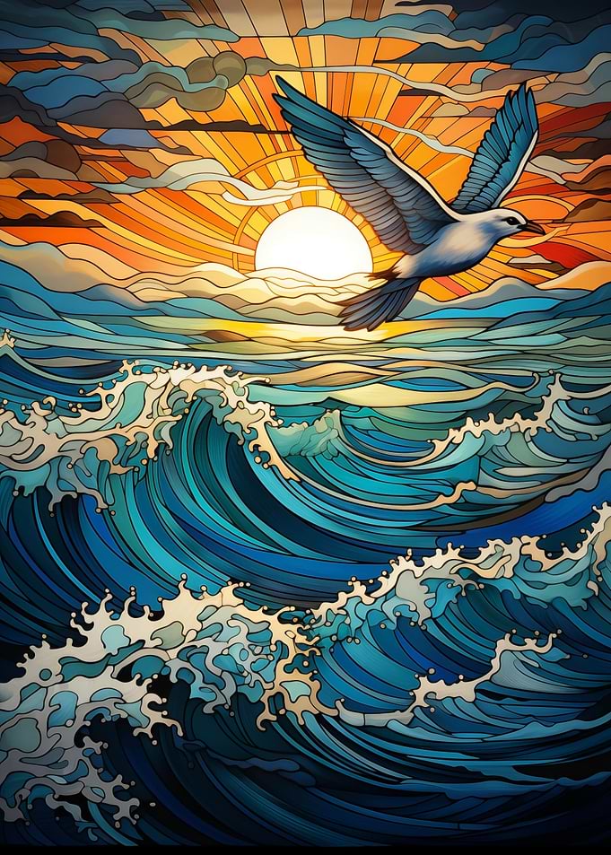 Ocean Stained glass