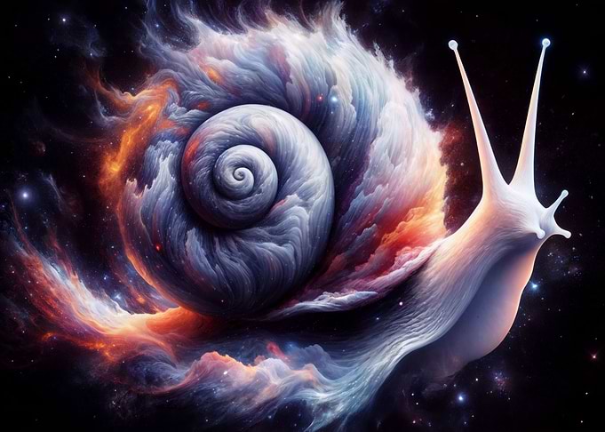 Cool cosmic snail