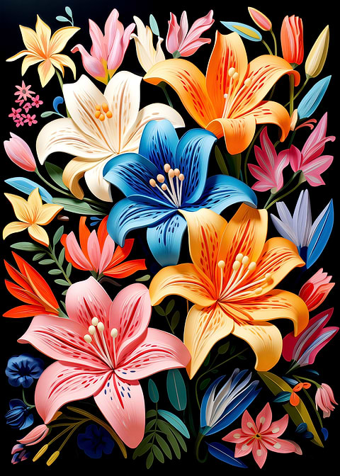 Matisse Lily Artwork — living room metal wall art