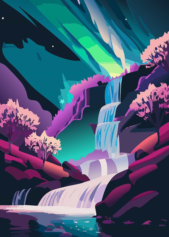 Waterfall Aurora
