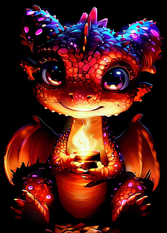 Cute baby Dragon art