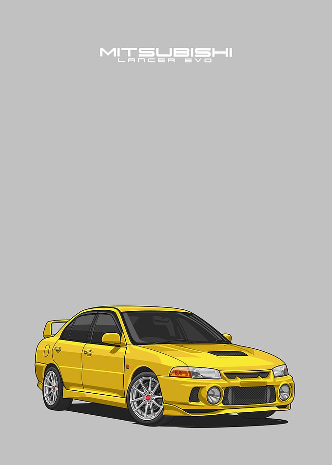 Mitsubishi Lancer yellow
