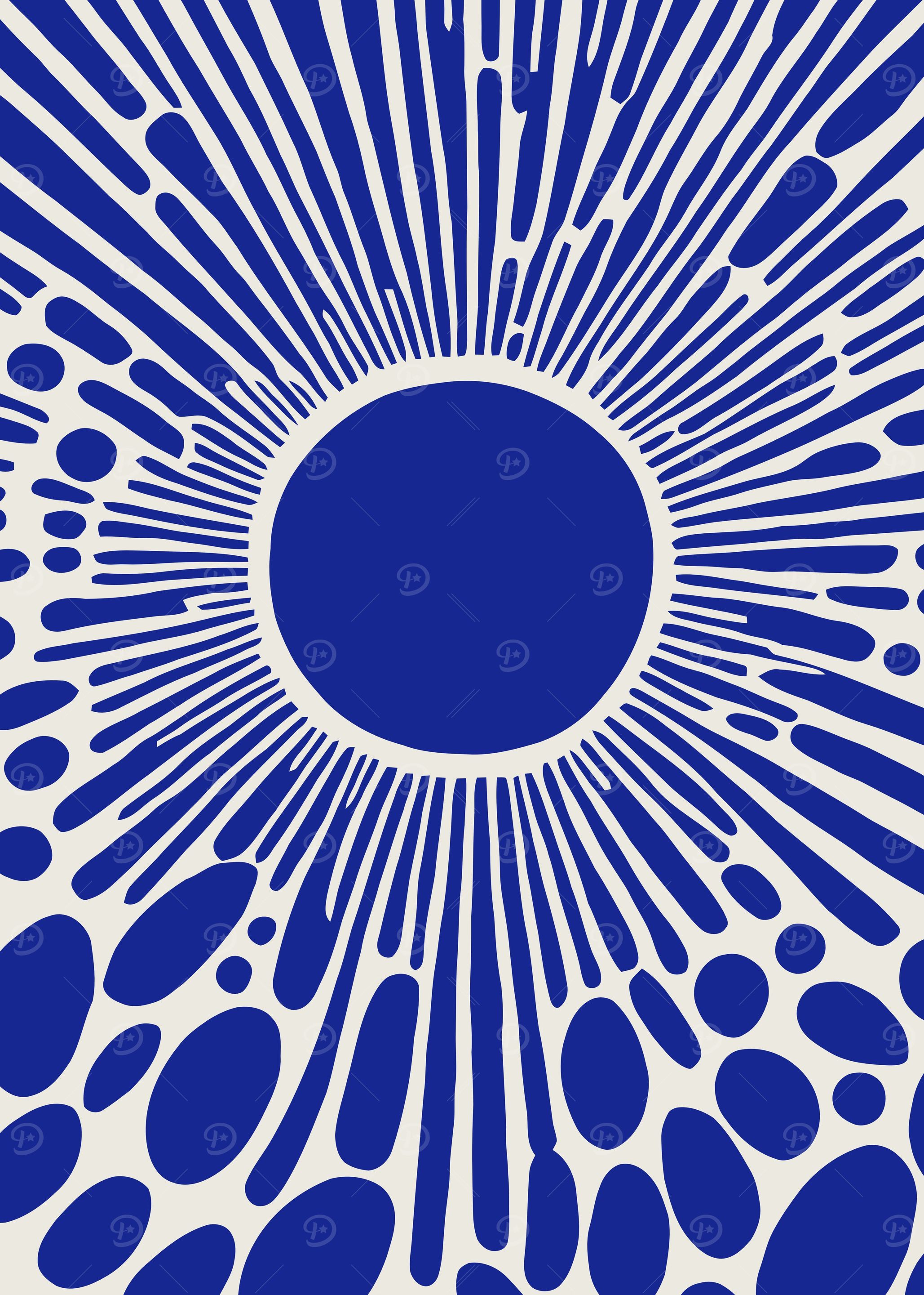 Blue Modern Sunet