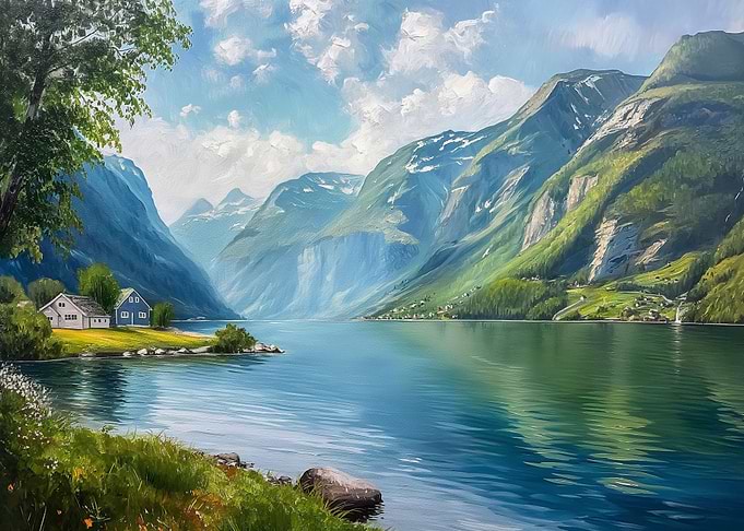 Alpine Mountain lake