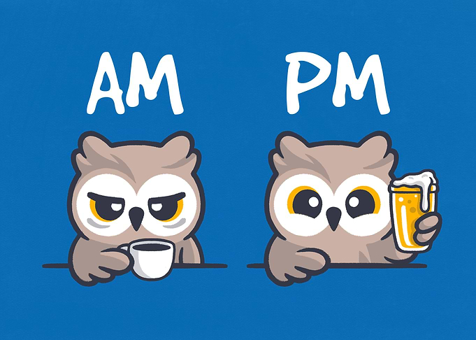 am pm owl clock