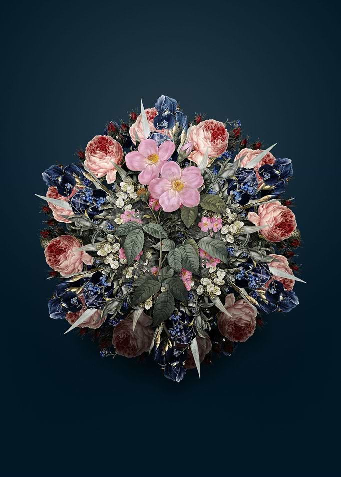 Tea Scented Roses Wreath