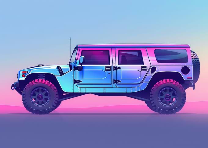 Pink Purple Pastel Car