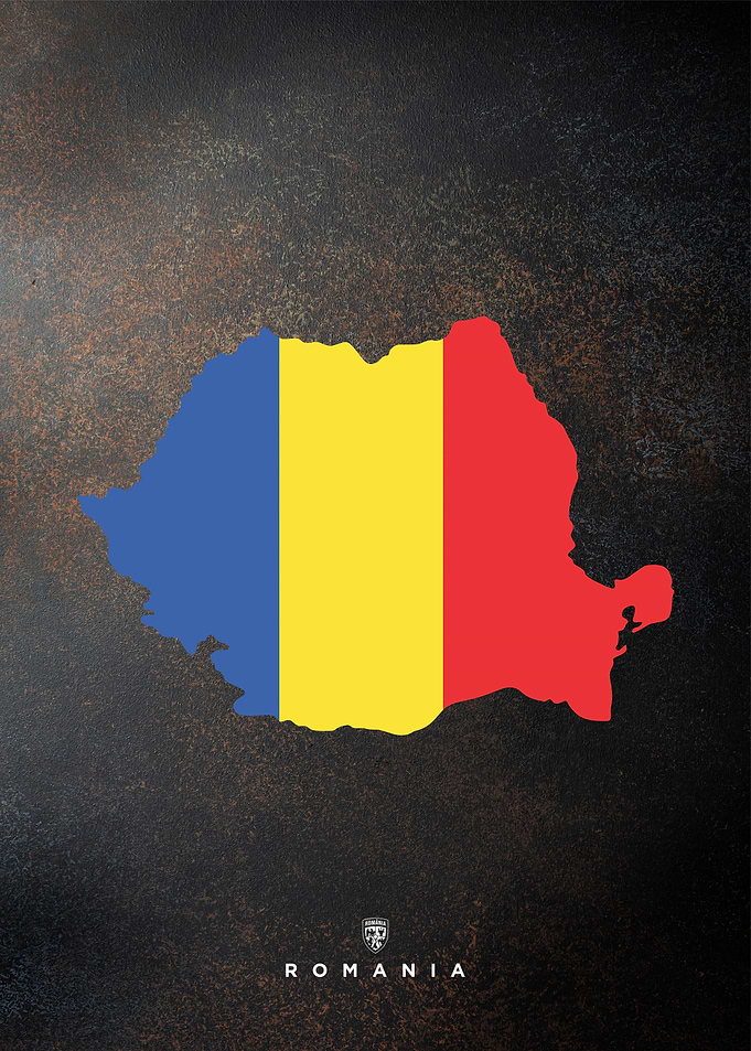 romania flag maps