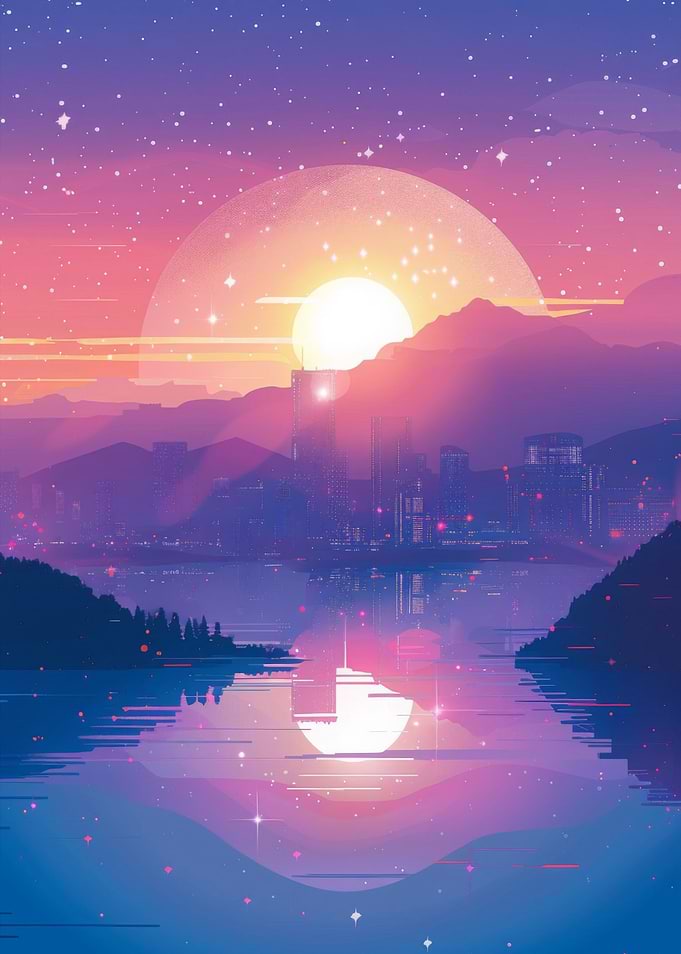 Pink Purple City