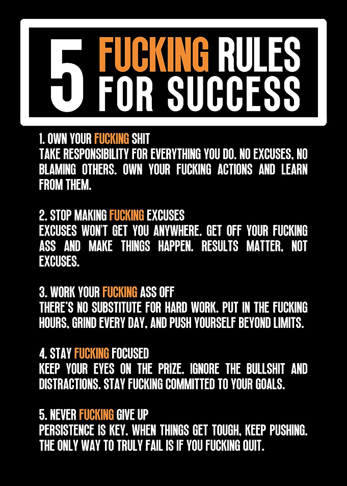 20 Rules For Success