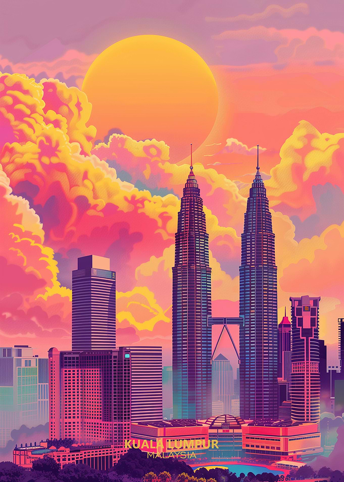 Sunset in Kuala Lumpur