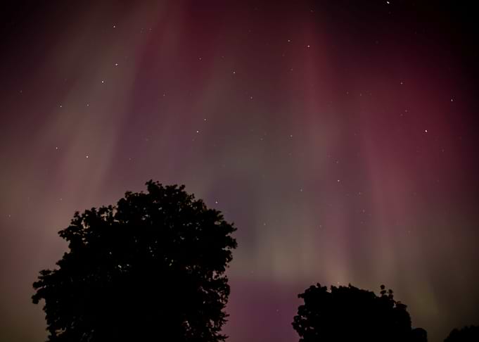 Aurora borealis over Iowa