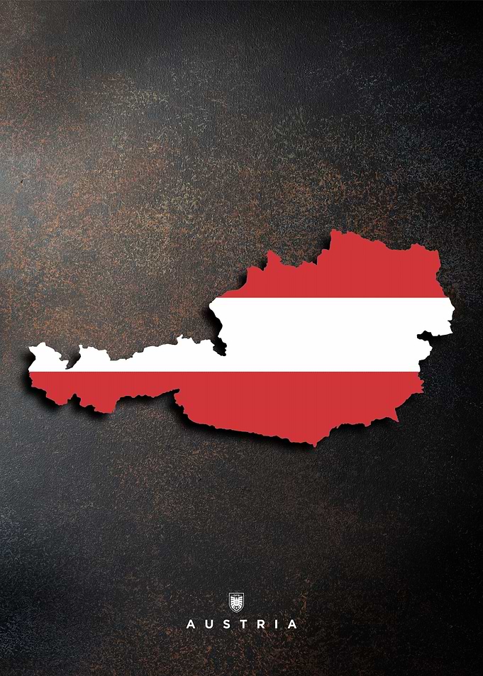 austria flag maps
