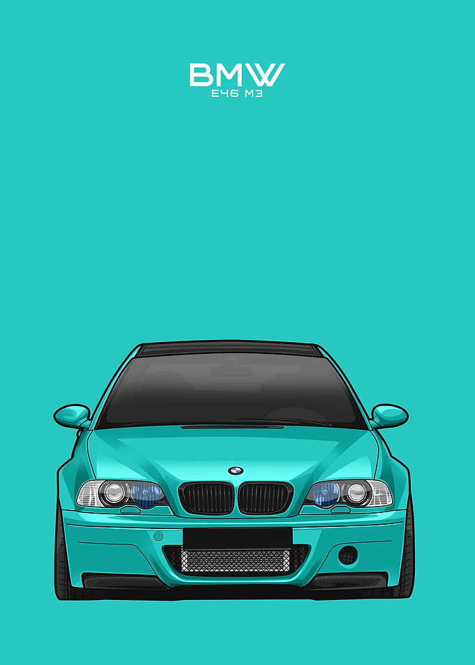 bmw e46 m3 cyan