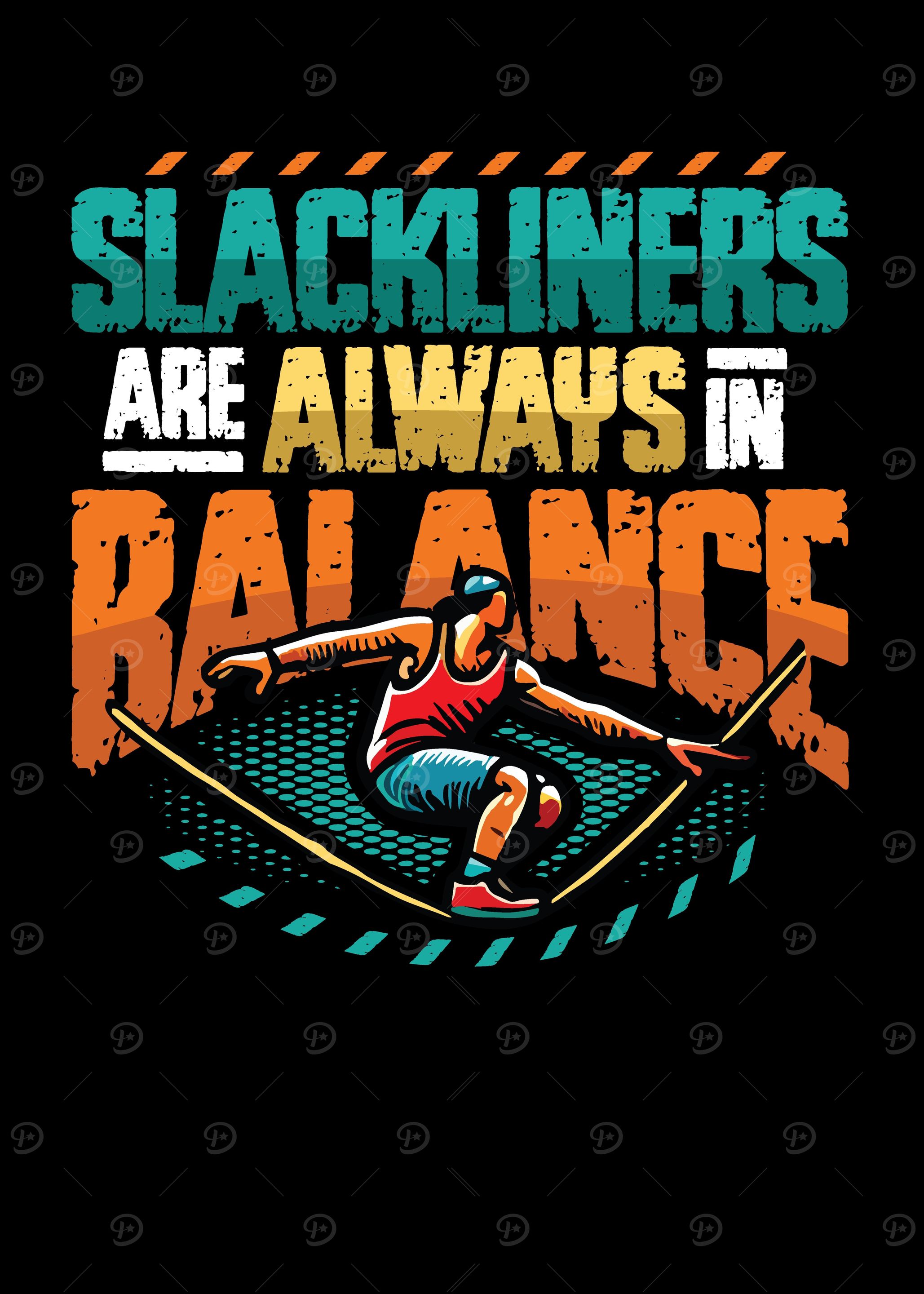 Slackliners In Balance