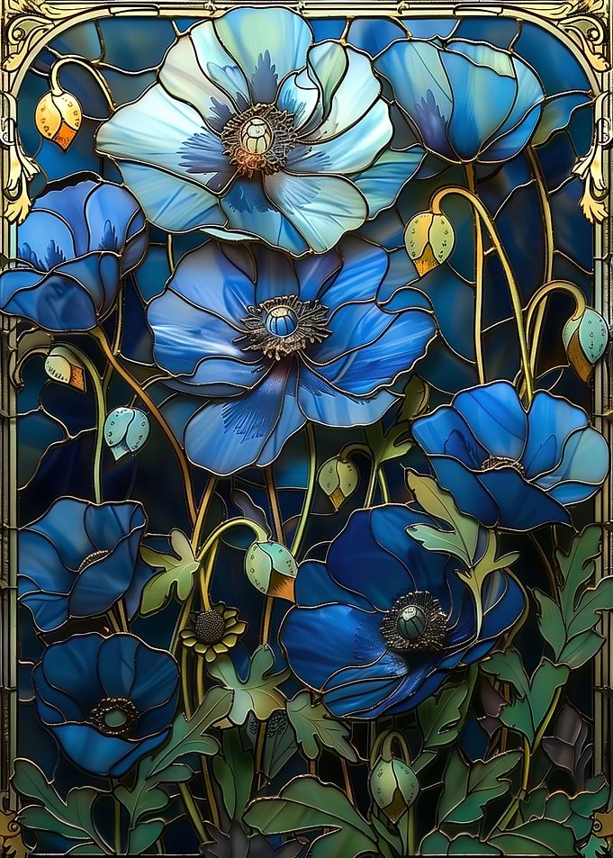 Nouveau Art Gilded Flower