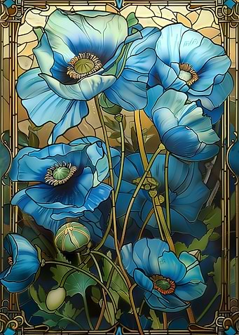 Nouveau Art Gilded Flower