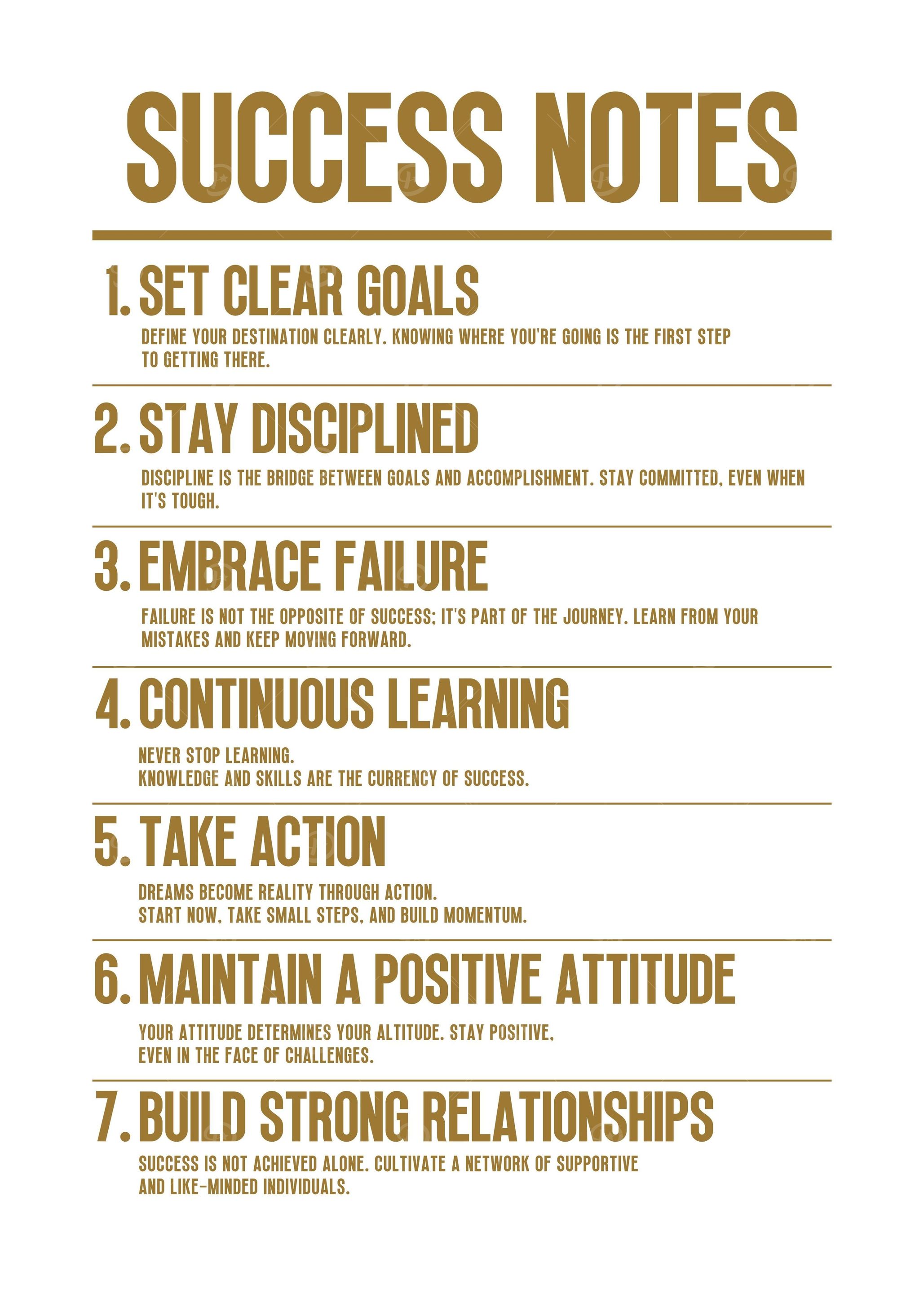 Success Notes