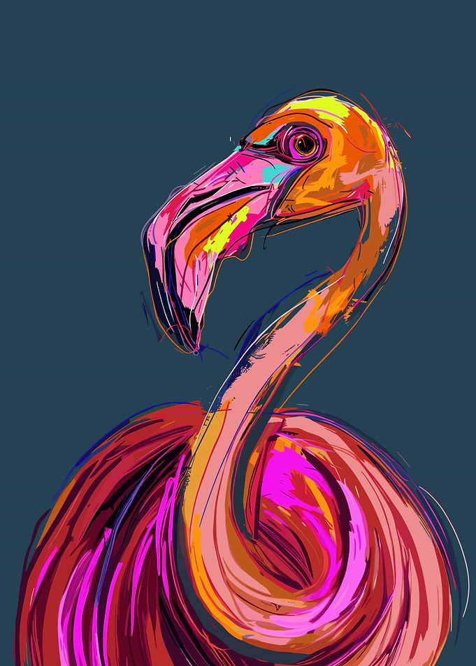 Flamingo Pop Art Poster